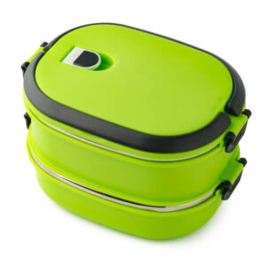 Empty food container isolated on white background close up