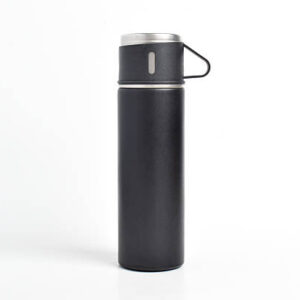 Blank black tumbler mockup isolated on white background
